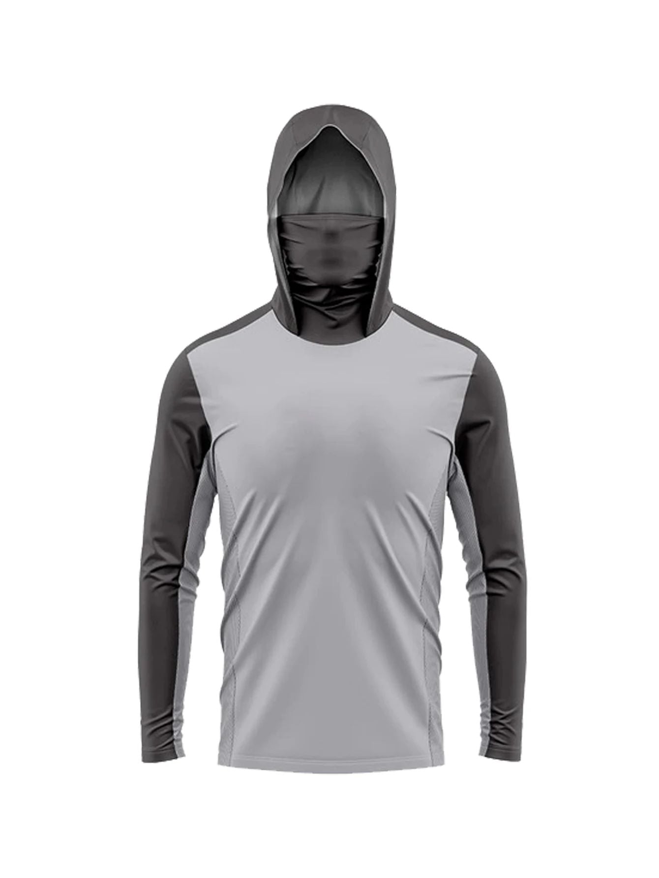 Camisas de Pesca com Capuz e Proteção Facial Masculinas Roupa de Pesca de Manga Longa Respirável