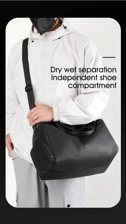 Zipper Large Capacity Oxford Travel Bags Solid Fitness Bags Thickened Fabric High Capacity Waterproof Luggage Sports Bags