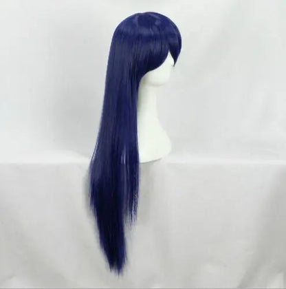 Anime Love Live! Umi Sonoda Cosplay Peruca Sonoda Umi 80cm Longa Azul Preto Perucas Cabelo Sintético Resistente ao Calor Perucas Cosplay