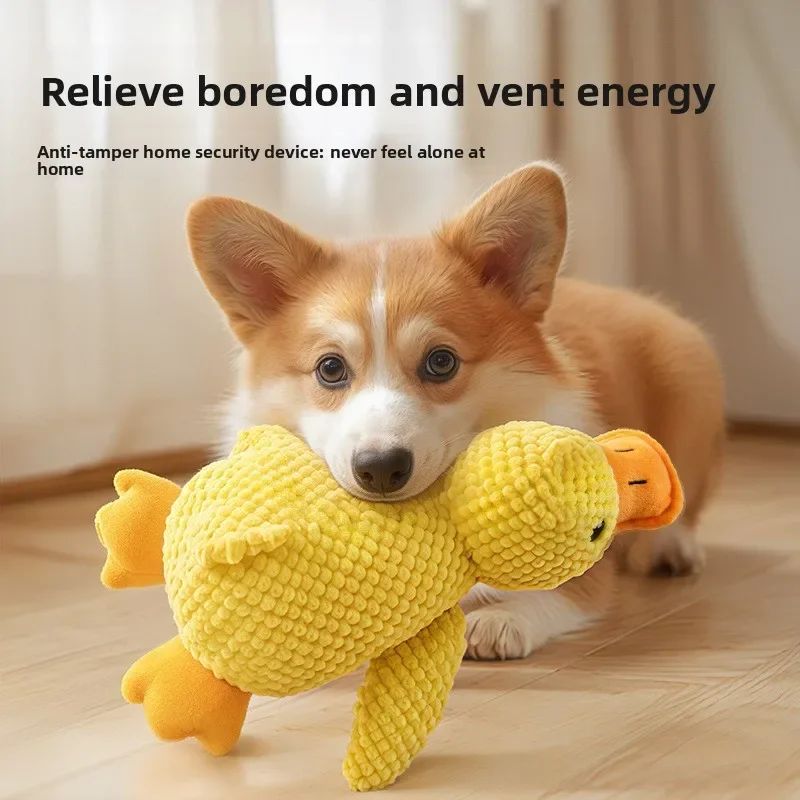 Coisas para Cães Acessórios para Cães Suprimentos para Cães Brinquedo de Pelúcia Calmante de Pato com Apito Durável Companheiro de Sono para Filhotes Presente de Luxo para Pets