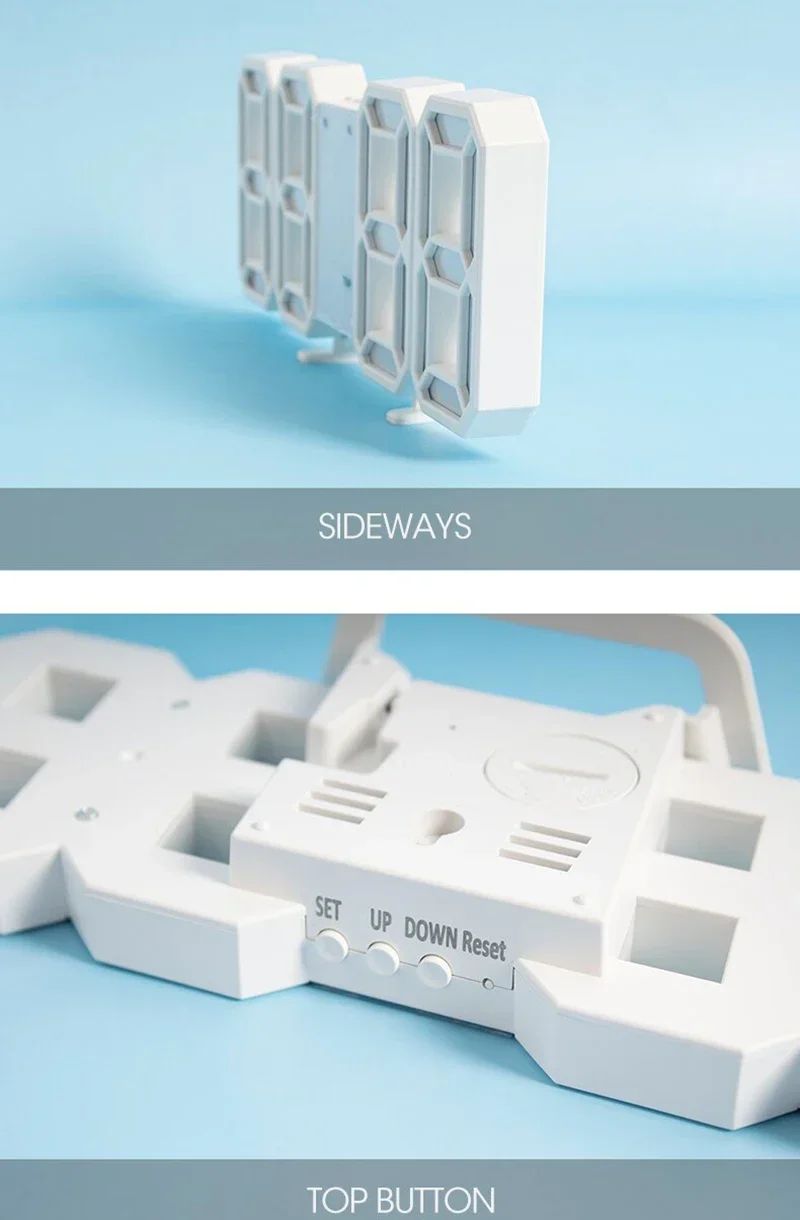 3D LED Digital Clock Wall Decoration Glow Night Mode Decoration for Bedroom Adjustable Electronic Watch Room Decor Aesthetics