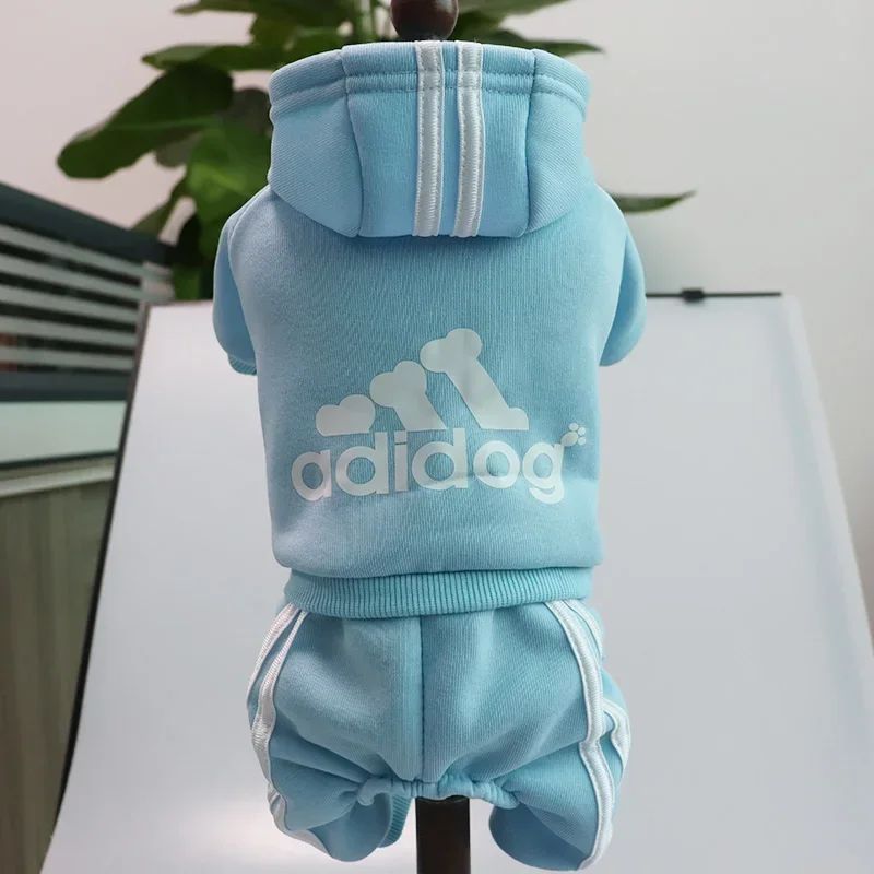 Roupas de inverno para cães pequenos Moletom Adidog para cães Macacão de lã para cães de raças pequenas Moletom esportivo para filhotes Macacão de 4 patas para cães