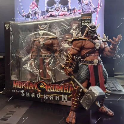 Em Estoque Storm Toys Mortal Kombat BOSS Final Shao Kahn DCMK14 Edição de Luxo Vilão Goro DCMK18 Boneco de Ação Modelo Brinquedos
