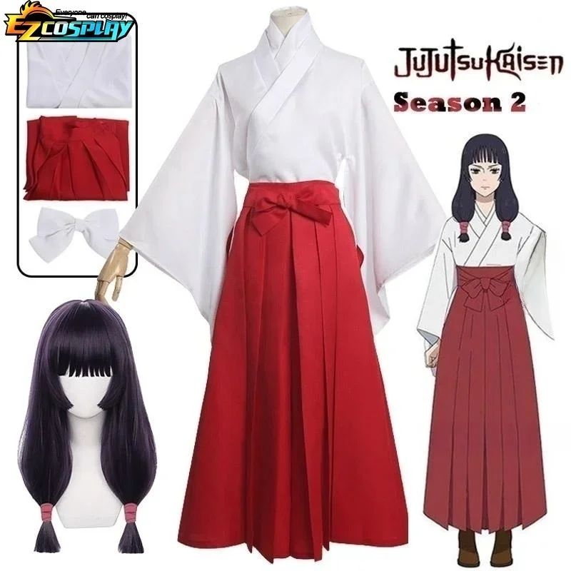 2025 Halloween Anime Jujutsu Kaisen Iroi Utahime Cosplay Kostuum Utahime Iroi Kimono Uniform Pruik Full Suit Halloween Kostuum