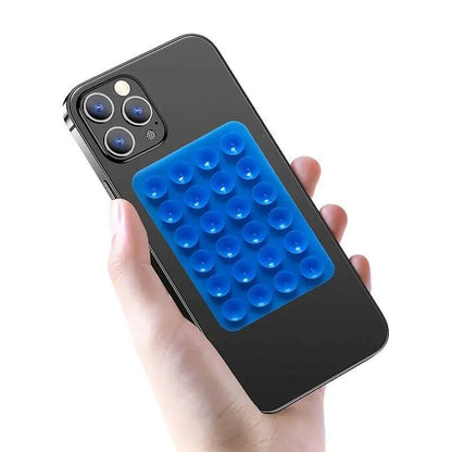 Tapete de Silicone com Sucção para Celular, Suporte de Parede Multifuncional com Ventosa, Quadrado Antiderrapante, Suporte de Celular de Lado Único, Adesivo Traseiro