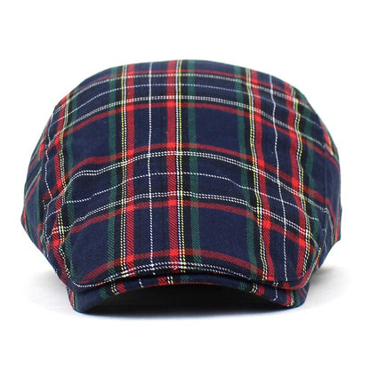 Beret British Plaid Peaked Cap Newsboy Cap Colorful Style Women Men's Forward Hat