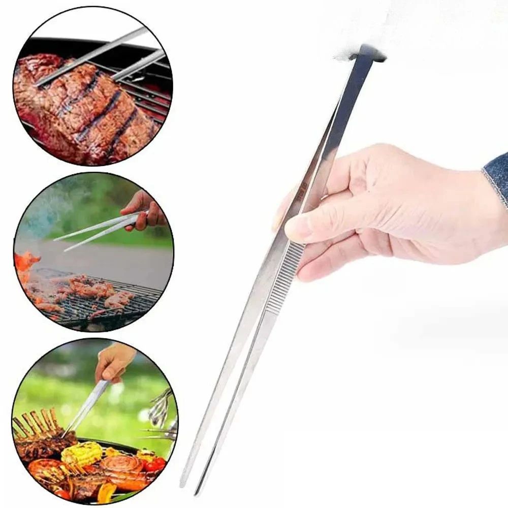 Pinça Multiuso para Churrasco, Pinça de Alimentos, Pegador de Alimentos, Utensílios de Cozinha, Pinça de Churrasco de Aço Inoxidável, Pinça para Buffet e Churrasco