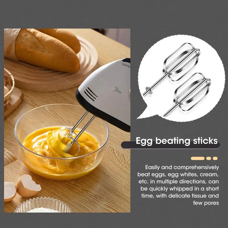Handheld 7 Speed Automatic Electric Mixer Multi Functional for Food Egg Cream Cake Dough Mixing Baking Kitchen Home Use