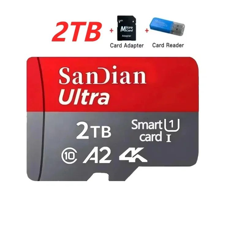 Cartão SD de alta capacidade 512 GB 256 GB Micro TF Cartão Flash 1 TB 2 TB Cartão de Memória Resistente Classe 10 Cartões SD Rápidos Para Telefone PC Tablet