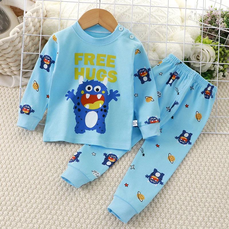 Animal Sleepwear Children Pajamas Sets Unisex Kids Autumn Clothing Durable Soft Warm Comfort Baby Fall Clothes Cartoon