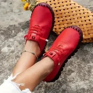 Sneakers Women Shoes Loafers Lace Up Leather Flat New Spring 2023 Casual comfortable Mom Shoe Mujer Zapatos Chaussure Femme