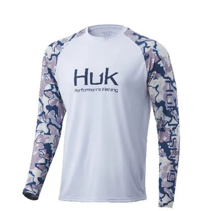HUK Fishing Shirts Long Sleeve Uv Protection Clothing Mens Outdoor Summer Jersey Upf 50 Clothes Performance Breathable Fishing