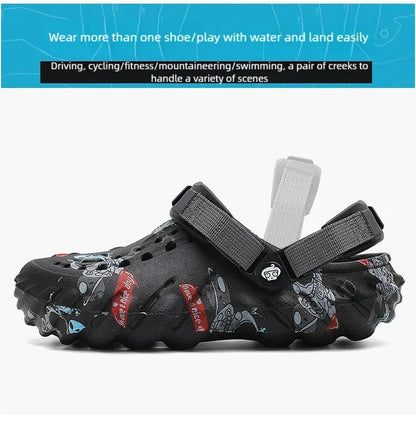 Men'S Breathable Casual Sandals Summer New Soft-Sole Non-Slip Comfort Outdoor Beach Shoes Fashion Youth Dual-Use Sports Slippers