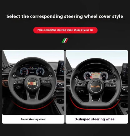 Capa de Volante de Camurça Antiderrapante para Carros Ford Mondeo Focus Raptor Puma Edge Explorer Ecosport Ranger F150 Kuga Fiesta Fusion