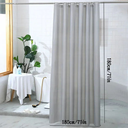 Cortina de Chuveiro Transparente Forro Plástico de Chuveiro PEVA 180x180CM Cortinas de Chuveiro Leves à Prova D'água para Banheiro com Ímãs e Ganchos