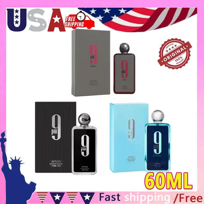 Afnan 9PM Men's Cologne Spray 100ml Men's Cologne Perfume Travel Clothes Perfume Spray High-end Long-lasting Perfume Gift