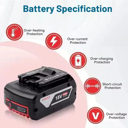 Bateria 100% Original 18v 6Ah 5Ah 3Ah BOSCH Professional 18V 18650 Bateria Li-ion 18V de substituição para BAT609 BAT609G BAT618 BAT618G
