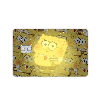Bob Esponja Crachá Adesivo DIY Decore Exquisito Cartão de Banco Casal Estudante Material Escolar Decalques Patch Documentos Presente de Aniversário