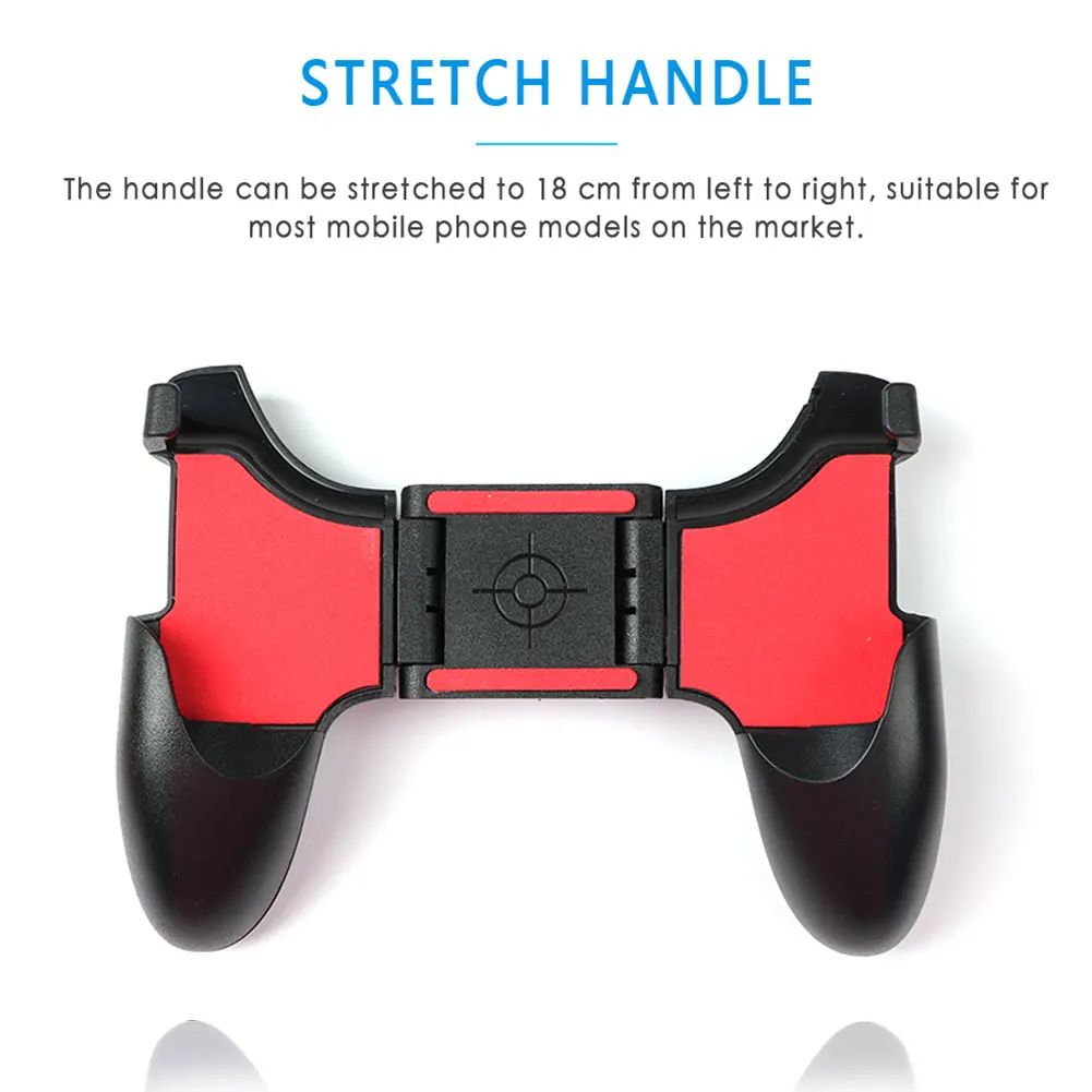 Portable 2 in 1 Mobile Game Controller PUBG Gaming Joystick Shooter Trigger Buttons Smartphone Gamepad for iPhone Android