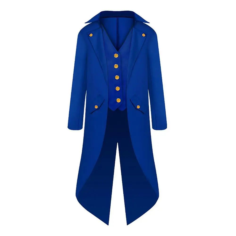 Medieval Victorian Costume Tuxedo Gentlema Tailcoat Gothic Steampunk Trench Coat Frock Outfit Overcoat Uniform