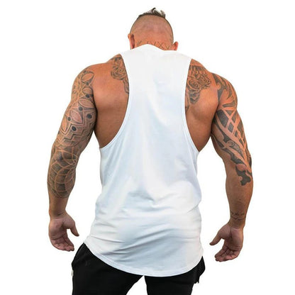 TRAIN LIKE A MACHINE Cotton Bodybuilding Tank Top Mens Workout Singlets Fitness Stringer Clothing  Sleeveless Men's casual vest