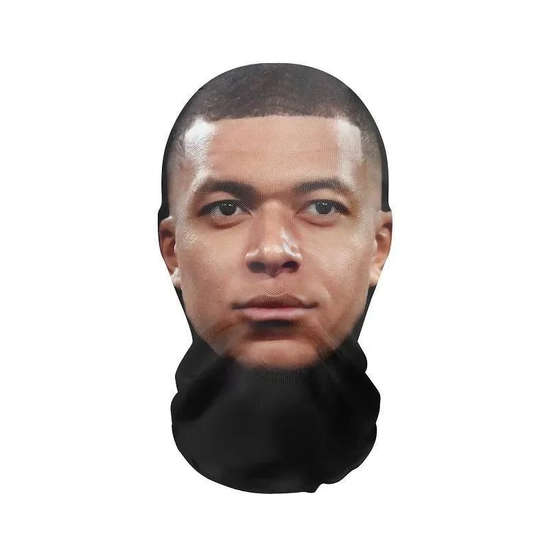 Cosplay 3D Printed Mask Stretch Mesh Full Face Mask Men and Women Role Play Headdress Hip Hop Fashion Balaclava Headdress