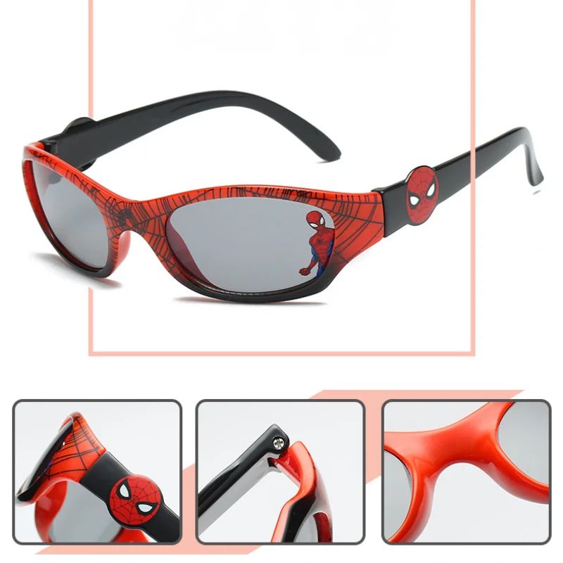 Spiderman Sunglasses Plastic Toys Children's Marvel Avengers Figure Spider-Man Cartoon Fashion Sunglasses Kids Cute Goggle Gifts