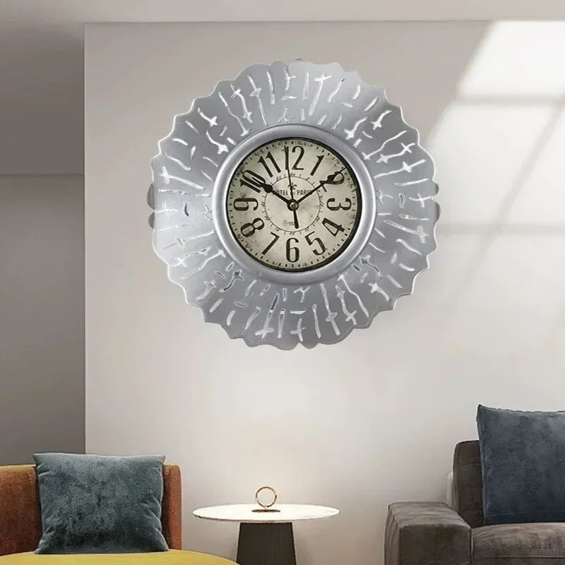 10 Inch Retro Home Wall Decoration Wall Clock Time Accurate Border Three-dimensional Hanging Quartz Clock for Decoration