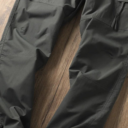 Calças Masculinas de Caminhada ao Ar Livre em Fleece Engrossado Corta-Vento Impermeável Soft Shell Reta Calças de Trabalho Resistentes ao Frio e Quentes