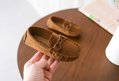 Children Loafers Shoes Boys Flat Sneakers Baby Kids Casual Shoes Toddler Girls Breathable Slip-on Shoes Soft Bottom Solid Color