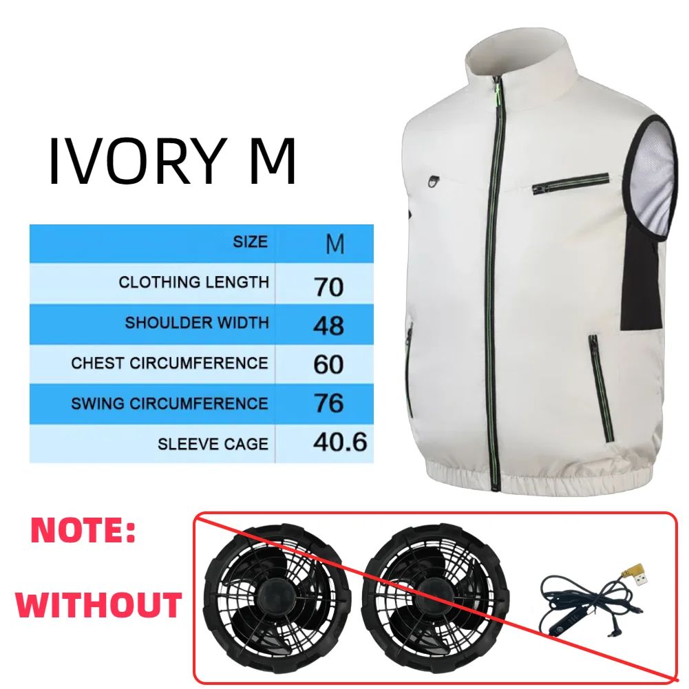 Fan vest Electric Cool Vest Cooling Fan Vest Air-conditioned Clothes Hiking Cooling 13 Hours High Temperature Work Fishing Vest