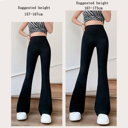 Women Flare Pants Slim High Waist Solid Sexy Shark Flare Pants Fashion Casual St