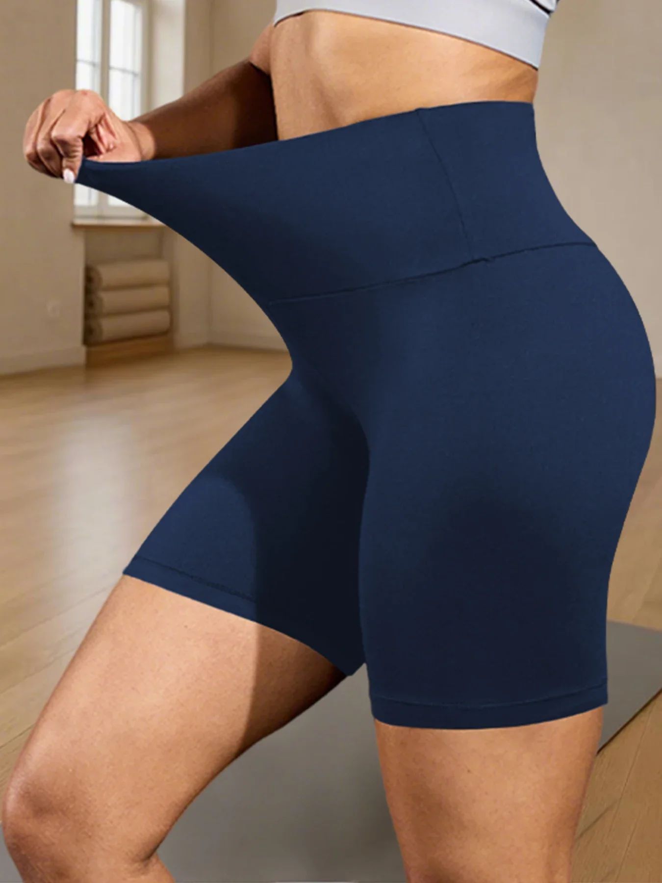 Women's High Waisted Biker Shorts Super Soft Tummy Control No See Through Workout Yoga Running Athletic Push Up Gym Fitness