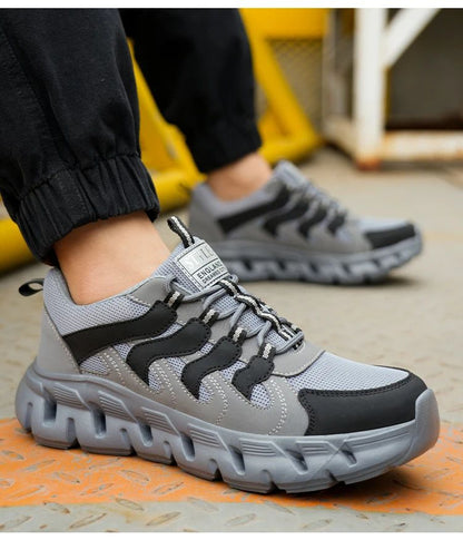 Light work shoes for men with iron professional man safety shoes non-slip work boots men steel nose safety sneakers man 46