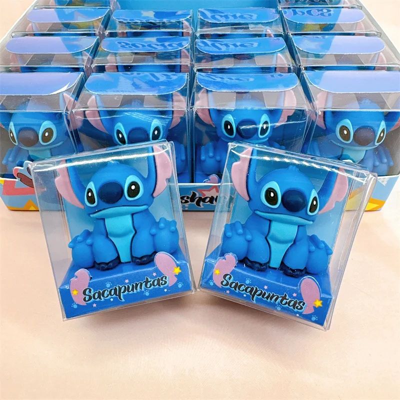 Apontadores de Lápis Disney Stitch MINISO Anime Desenho Animado Fofo Estudantes Material Escolar Papelaria Menina&Criança Presentes de Feriado