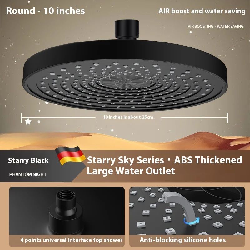 Top spray large water volume pressurized showerhead nozzle pressurized single head shower household shower showerhead