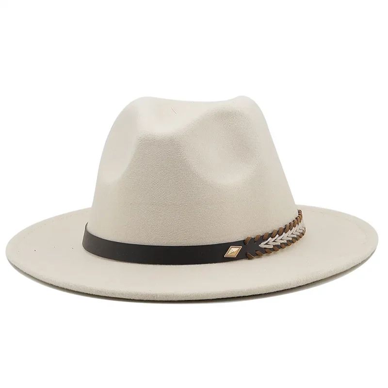2025 Mulheres Homens Chapéu Panamá Fedora Aba Larga Proteção Solar Clássico Unissex Moda Chapéu Top para Festa Casamento Igreja