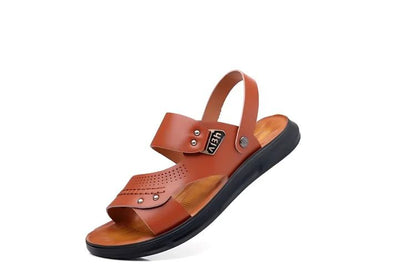 Men's Casual Trendy Soft Bottom Sandals 2024 New Design Real Leather Beach Shoes Slippers Anti-Slip Summer Shoes