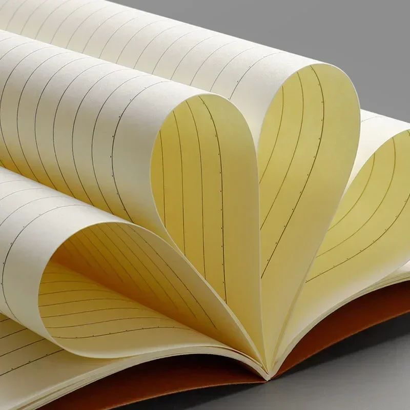 Vintage Kraft Cover A5 Notebook - Blank/Grid/Lined Writing Paper for Diary, Planner, School & Office Supplies