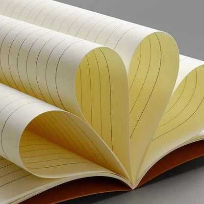 Vintage Kraft Cover A5 Notebook - Blank/Grid/Lined Writing Paper for Diary, Planner, School & Office Supplies