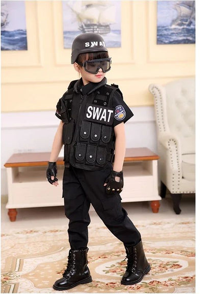 2025 Halloween Children Hunting Military Tactical Army Vest Kids Airsoft Gear Combat Armor Uniform Boy Girl Swat Police Outdoor