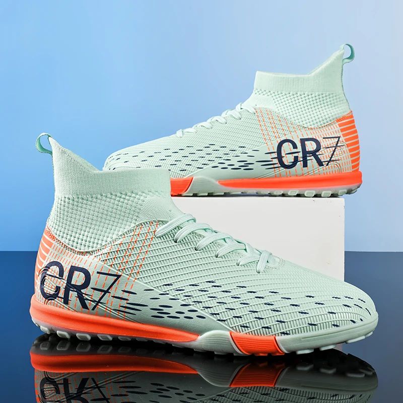 New Men Soccer Shoes High-top Futsal Cleats Sneakers Football Boots Grass High-quality Non-Slip Match Indoor Hot-selling FG/TF