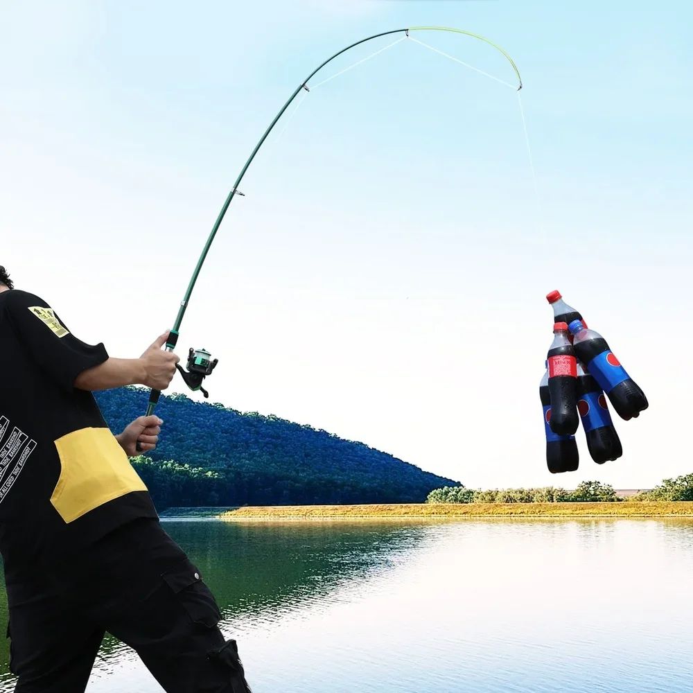 Sougayilang Vara de Pesca de Spinning 2,1m-3,6m Carbono para Truta Carpa Vara de Pesca Telescópica Vara de Pesca com Isca Material de Pesca