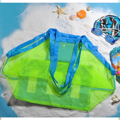 Children Sand Away Protable Mesh Bag Kids Bath Toys Storage Bags Swimming Large Beach Bag for Towels Women Cosmetic Makeup Bag