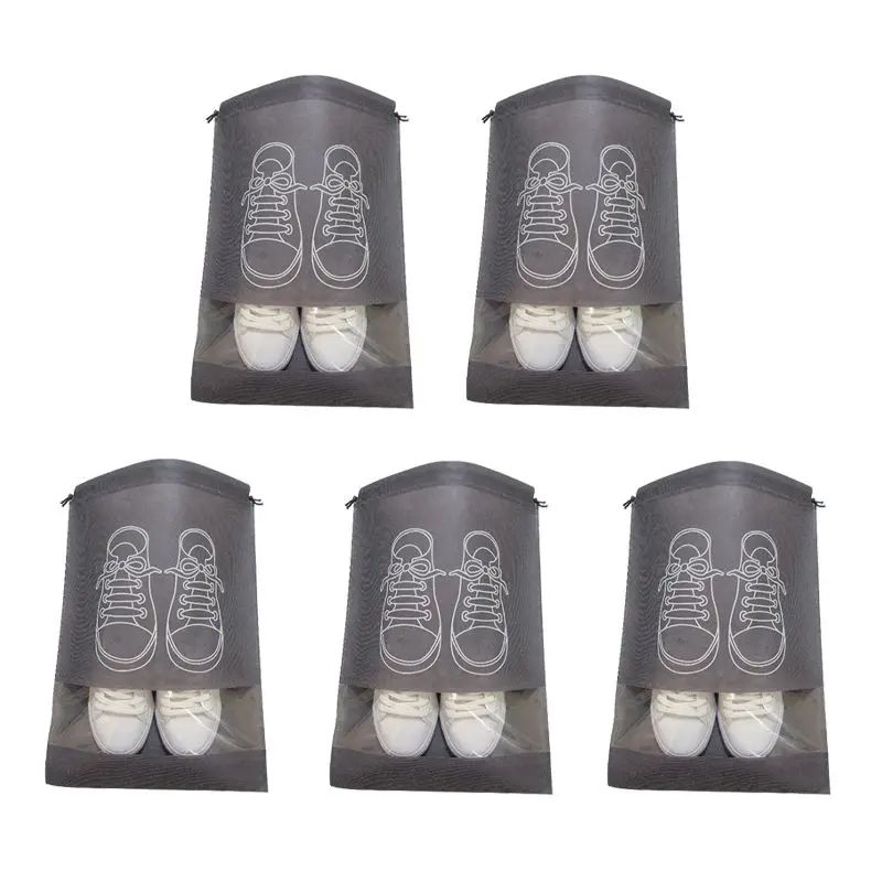 5/10pcs Non Woven Shoe Bag Storage Bag, Shoe Storage Drawstring Drawstring, Shoe Storage Bag, Dust-proof