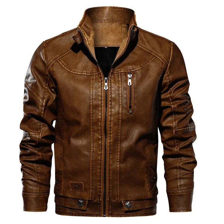 Mens Leather Jackets High Quality Classic Motorcycle Jacket Male Plus faux leather jacket men spring Drop shipping
