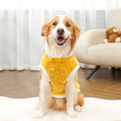 1.5-25kg Flannel Roupa para Cães Inverno Quente Suéter Roupa para Pets Golden Retriever Casacos para Cães Moletom Pets Filhote Pulôver Colete