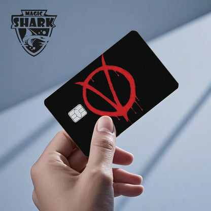 Magic Shark Sugar Daddy Meme Poke Money Funny Sticker Cover Skin Protective for Small Large Chip Credit Debit Card