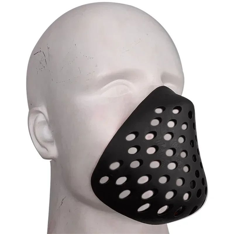 Anime Spider Black Mini Mask Cosplay Props Spider Faceshell Silica Black/Red Halloween Half Face Shell Nose And Mouth Mas Cover