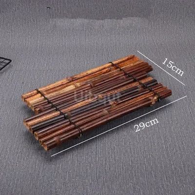 Vintage bamboo sushi dish bamboo fence Japanese Korean fence plate Cuisine Sushi Boats Bamboo Creative Exquisite Sushi Tools